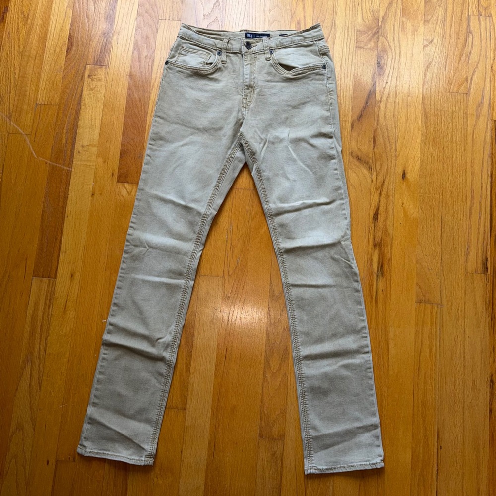 BKE Jake Straight Leg Khaki Tan Jeans Mens 31x34 Stretch Denim Fall